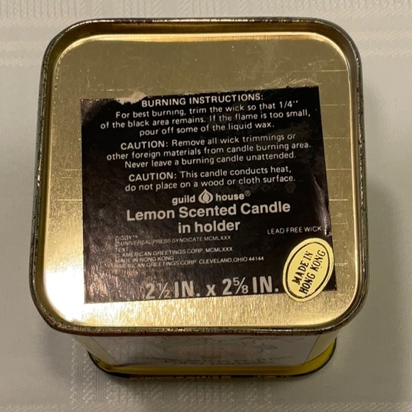 Ziggy Hullo Sunshine Lemon Scented Candle in Tin with Lid - Picture 6 of 7